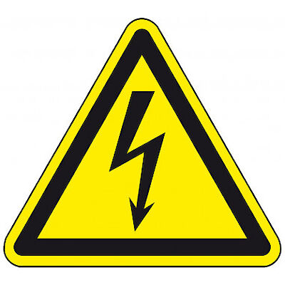 Waarschuwingssticker elektrische spanning 100 mm
