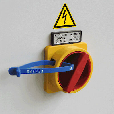 Waarschuwingssticker elektrische spanning 100 mm